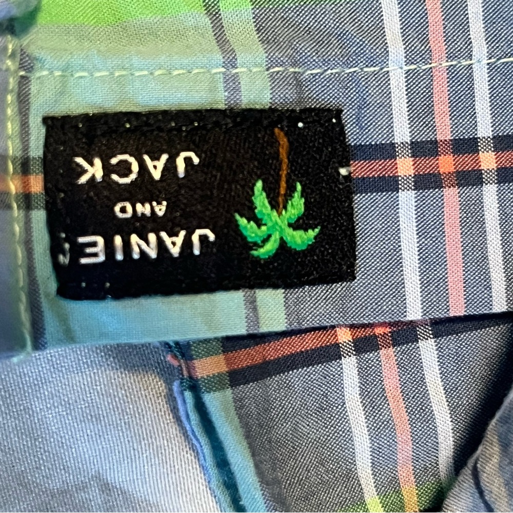 Janie and Jack Blue Plaid Shirt - Picture 2 of 6